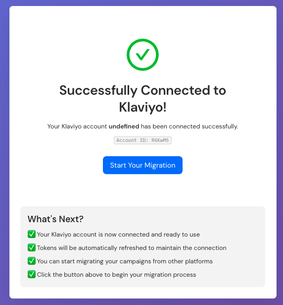 Step 1: Sign up & connect Klaviyo